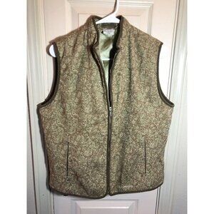 Columbia River Resort Women's Paisley Brown & Gold Size Medium Full Zip Vest